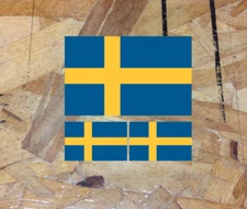 4" Sweden Swedish Country Flag Vinyl Decal Bumper Sticker Car - 3 for 1