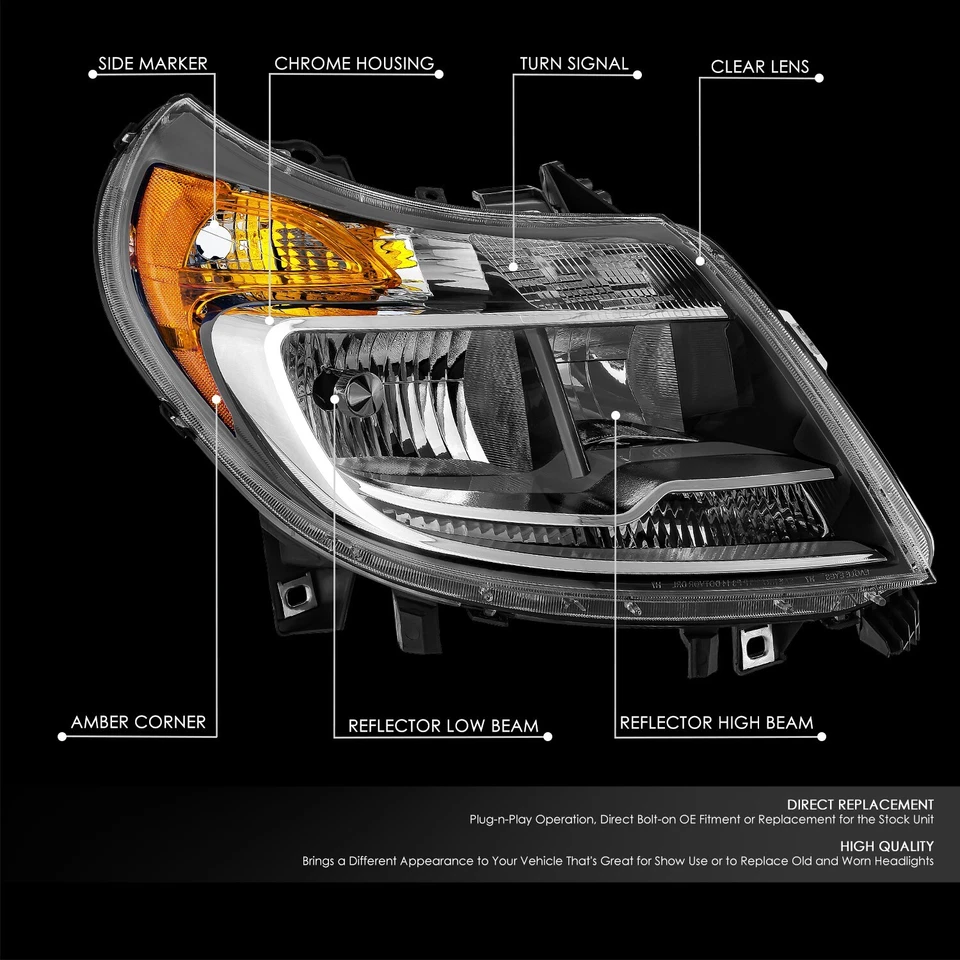 Faro luz pasajero/lado derecho para Ram Promaster 1500 2500 3500 2014-2022 Foto 2 de 4