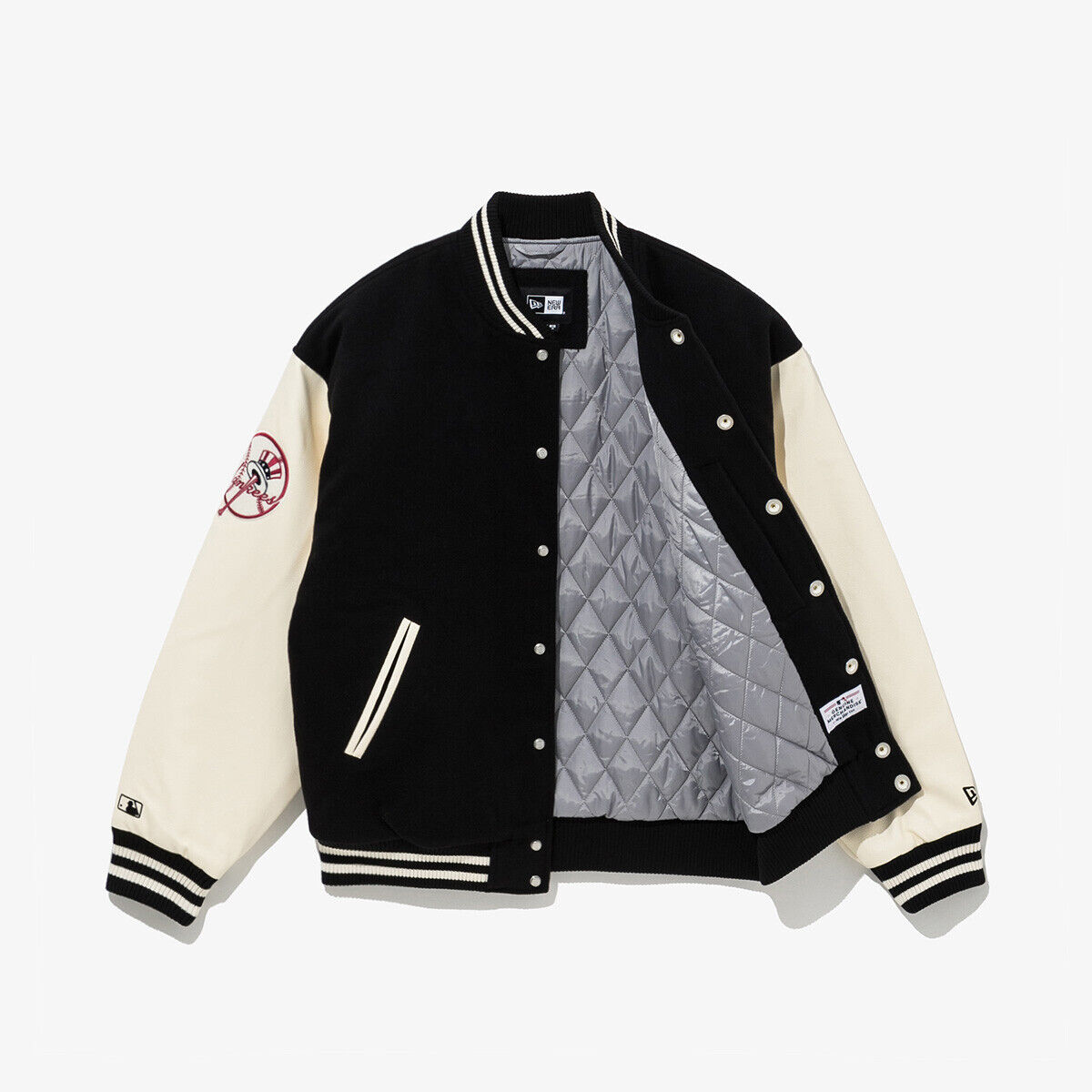 New Era MLB New York Yankees Patch Varsity Jacket, Black New Era MLB New York Yankees Patch Varsity Jacket, Black