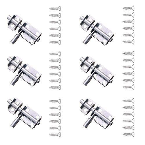 Chiavistello Scorrevole Inox Acciaio Serratura, 6 Pezzi Bullone (j1U)