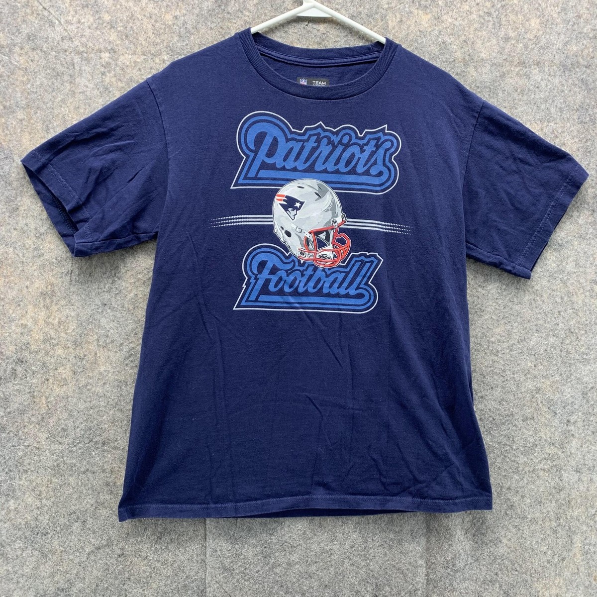 New England Patriots Shirt Men Medium Adult Blue Navy Football