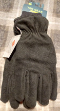 NWT Mens Tek Gear Microfleece Cuffed Gloves L/XL Black Touch Screen - 3505
