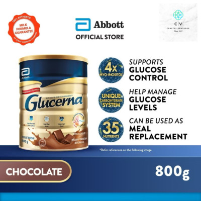 1 x Abbott Glucerna Triple Care Diabetic Milk Chocolate 800g - DHL Express