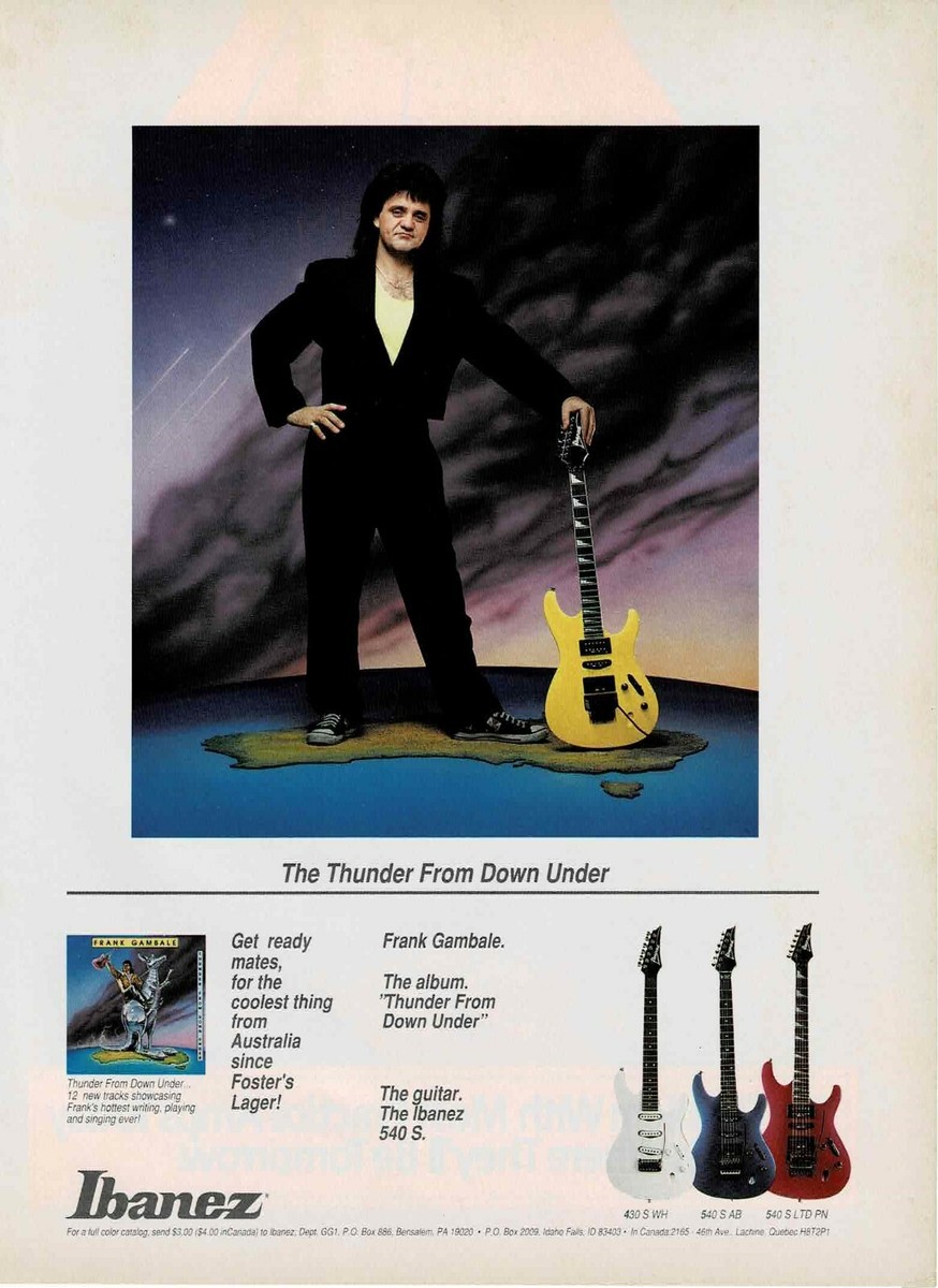 Ibanez Guitars - 540 S - FRANK GAMBALE - Print Advertisement | eBay