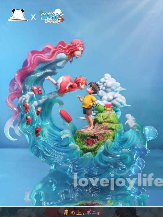Ponyo on the Cliff Ponyo Statue Sosuke Resin Model Collector