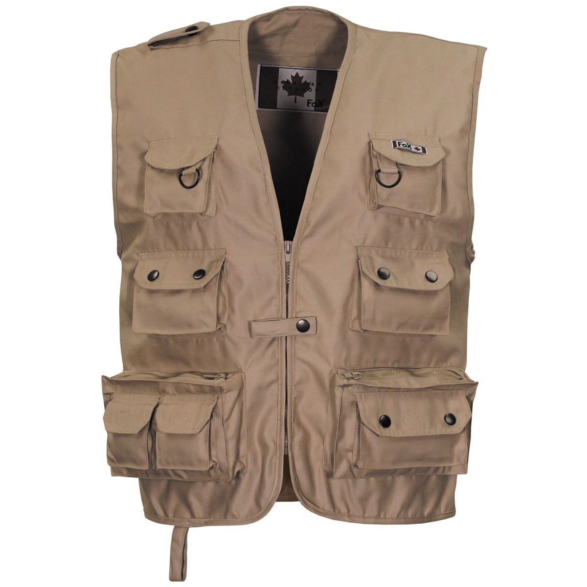FOX Outdoor Chaleco Chaqueta Militar Hombre Táctica Canadiense Color Caqui