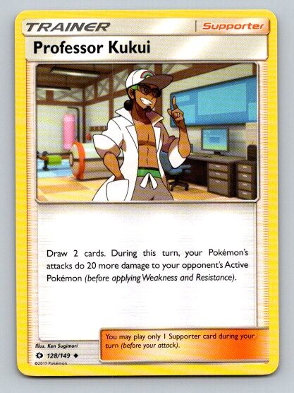 2017 Pokemon Card Sun and Moon Professor Kukui 128/149