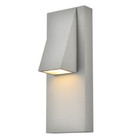 Outdoor Wall Sconce Silver Modern LED Porch Patio Walkway Exterior Light 11"