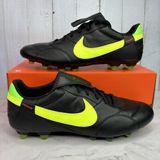 Nike Premier III FG Black Volt Green Mens Sz 12 Soccer Cleats HM0265-008 No Lid