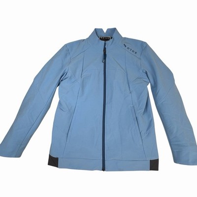 Oros Itinerant Full Zip Jacket Soft Shell Water Repellent Blue Size M Solarcore