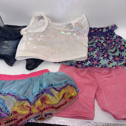 Build A Bear Workshop ROPA ZAPATOS PATINES TRAJES LAZOS Y UN BOLSO DE CUERDA BEBÉ - Imagen 2 de 16