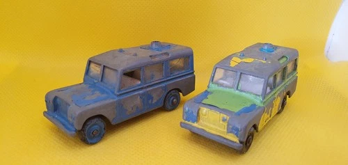 Matchbox Series Land Rover Safari No 12 Vintage 1965 Used Toy Car Pair READ