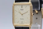 *N MINT* Vtg 1986 Seiko Dolce 7731-5230 SGP30 Gold Tank Quartz Men's Watch JAPAN