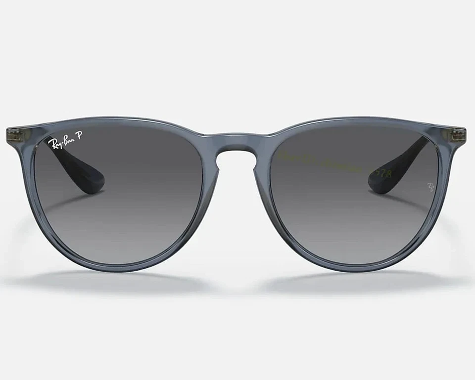 *Nuevo* Gafas de sol polarizadas Ray-Ban RB4171 Erika 54 mm marco azul lentes grises UV Foto 4 de 4