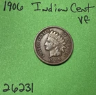 1906 Indian Head Cent / Penny 1c Vf Very Fine