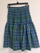 Vintage Aljean Skirt Womens Canada 12 Pure Wool Tartan Plaid Kilt Pleated Preppy