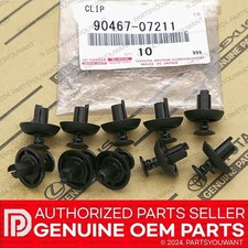 Set Of 10 Genuine Toyota Lexus Oem New Engine Cover Grille Clips 90467-07211