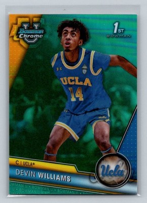 2023-24 Bowman University Chrome #86 Devin Williams Aqua Wave Refractor #/299