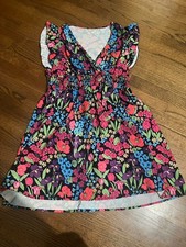EUC SHEIN Women Floral Dress Size Large Green Blue Pink