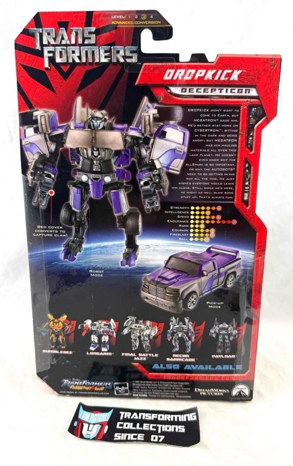 Transformers 2007 Movie Deluxe Class Dropkick MOSC - Image 2 of 2