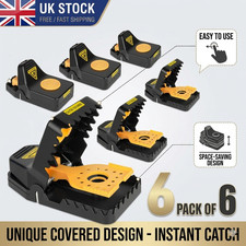 6 x Super Large Heavy Duty Snap Mouse Rat Traps Rat Bait Rats Catcher Reusable