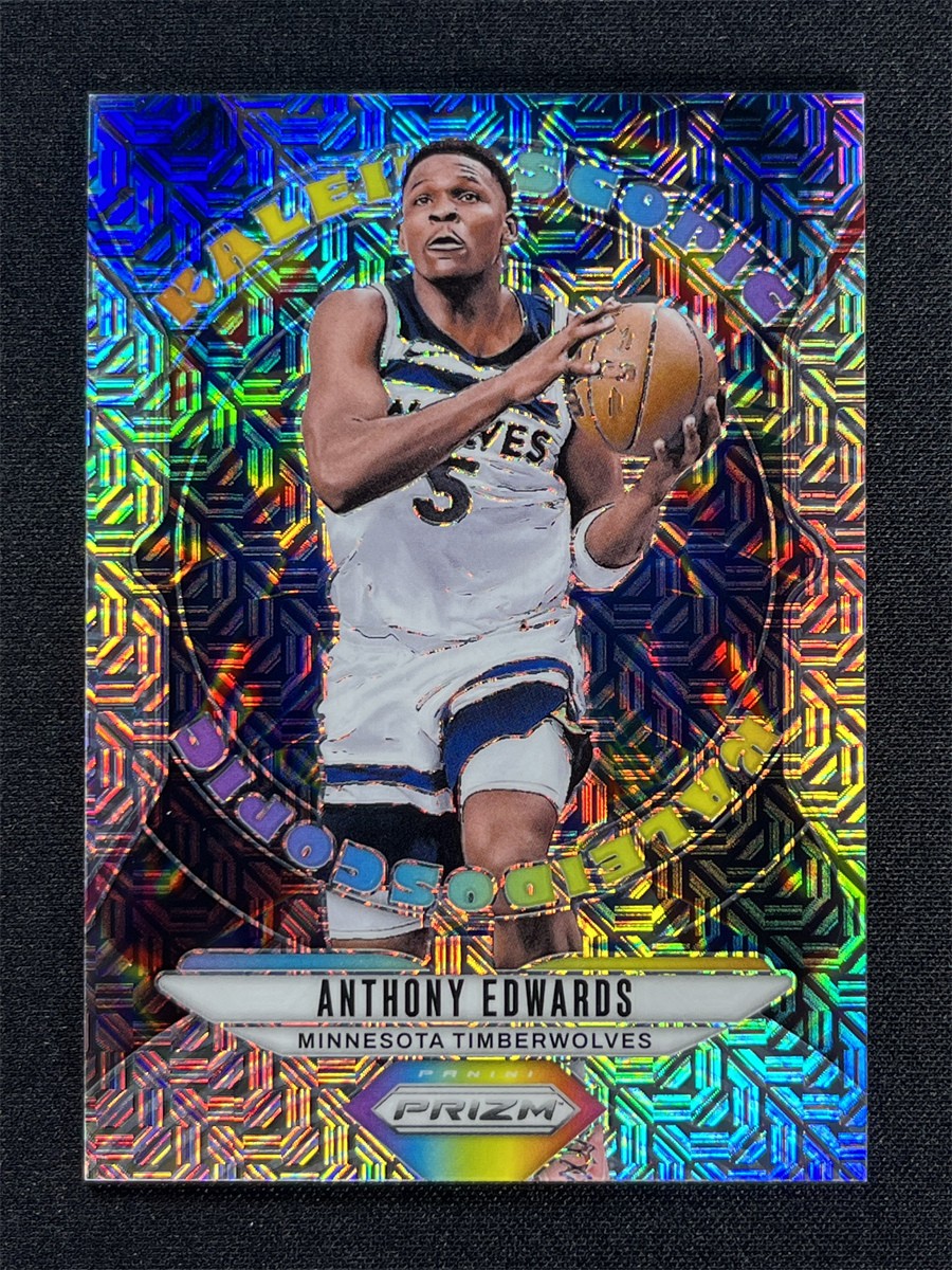 2024-25 Panini Prizm Basketball Anthony Edwards #1 Mojo Prizm Kaleidoscopic /25