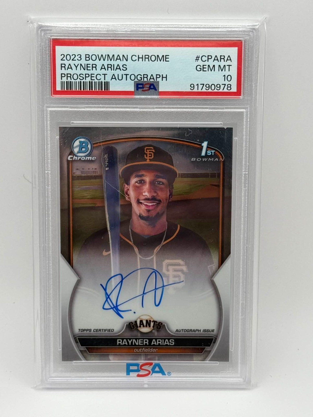 2023 Bowman Chrome - Rayner Arias - 1st Auto PSA 10