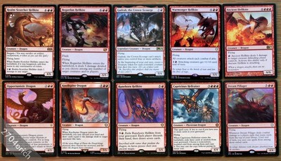 Set of 10 Rare Red Dragons *NM* Magic Commander Deck Building EDH MTG Group