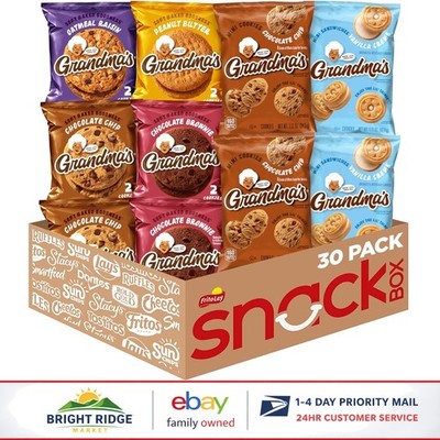 Snack Variety Pack, Includes Chocolate Chip, Brownie, and Oatmeal Cookies