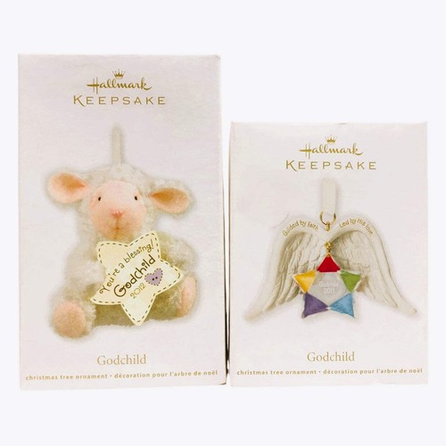 2773 - HALLMARK Set of 2 Godchild Ornaments |Pod 1-70|