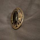 925 Sterling Silver Oval Filigree Brooch Pin Black Onyx Bezel Set — photo 2