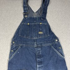 Vintage Oshkosh B Gosh Overalls Mens 34x34 Blue Sanforized Bibs 80s Workwear