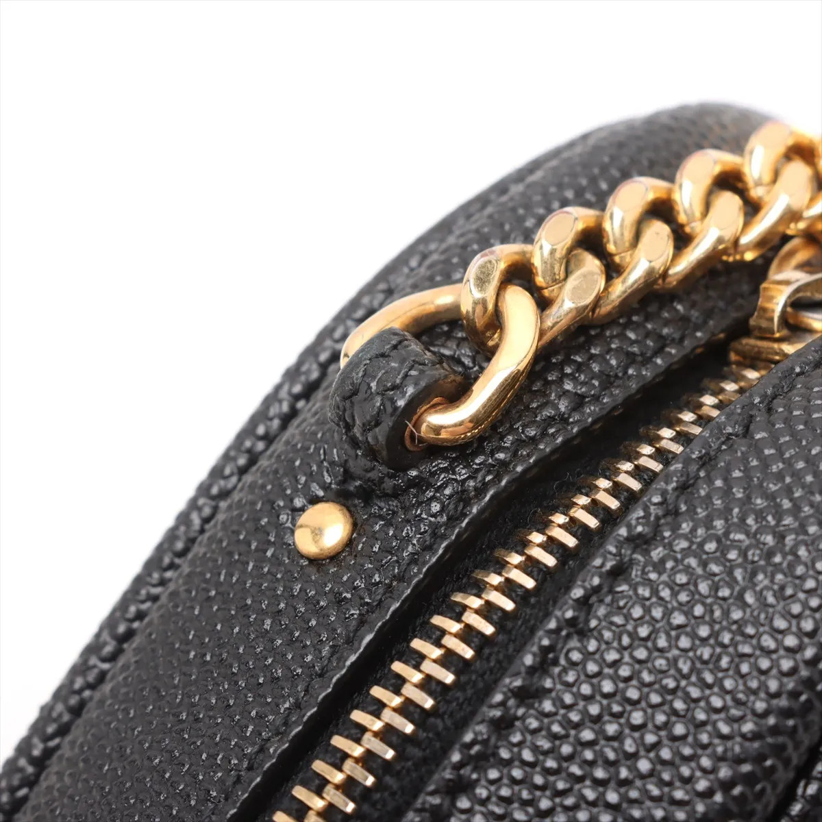 Saint Laurent Paris Leather Chain Shoulder Bag Black 618057 thumbnail 14