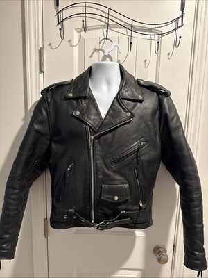 First Genuine Leather Motorcycle Jacket Size 40