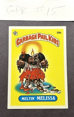   1985 Topps GPK OS1 Matte Series 1 Garbage Pail Kids 28b MELTIN  MELISSA **ii
