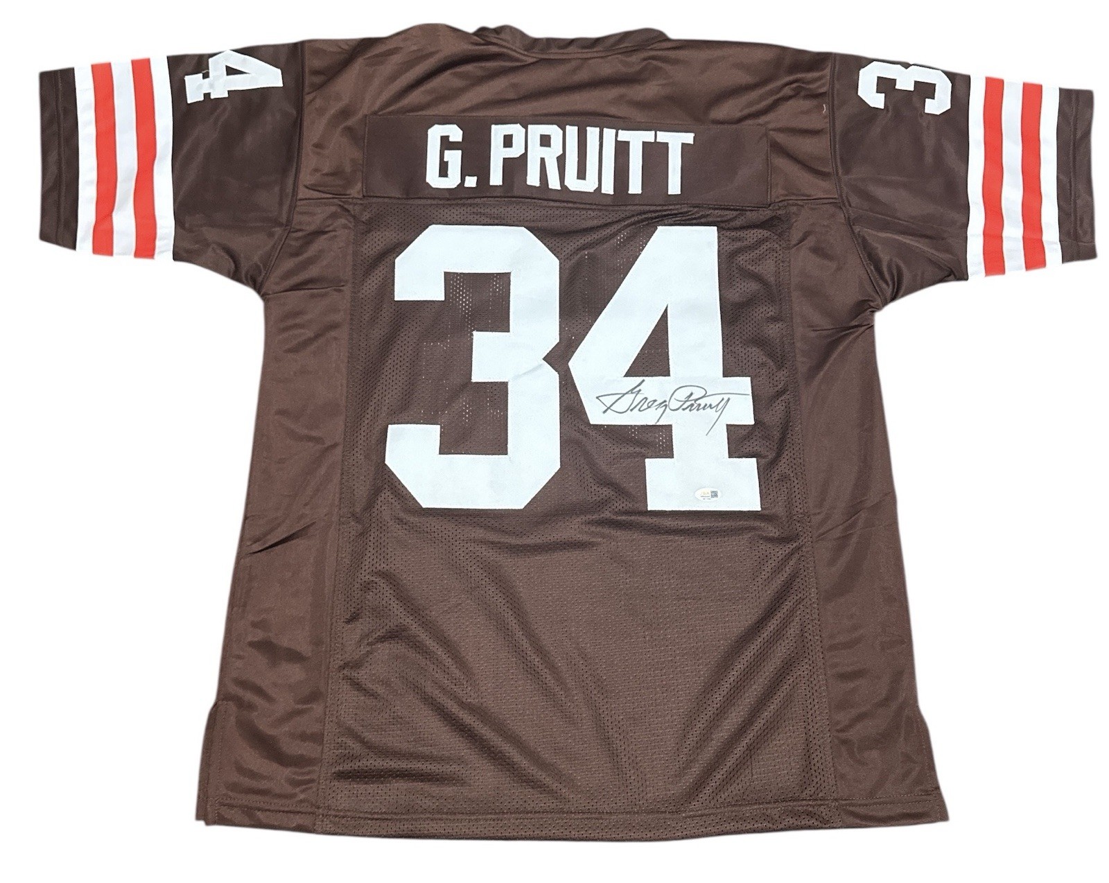 GREG PRUITT Autographed Signed Cleveland Browns AUTO CUSTOM JERSEY w/ JSA 
