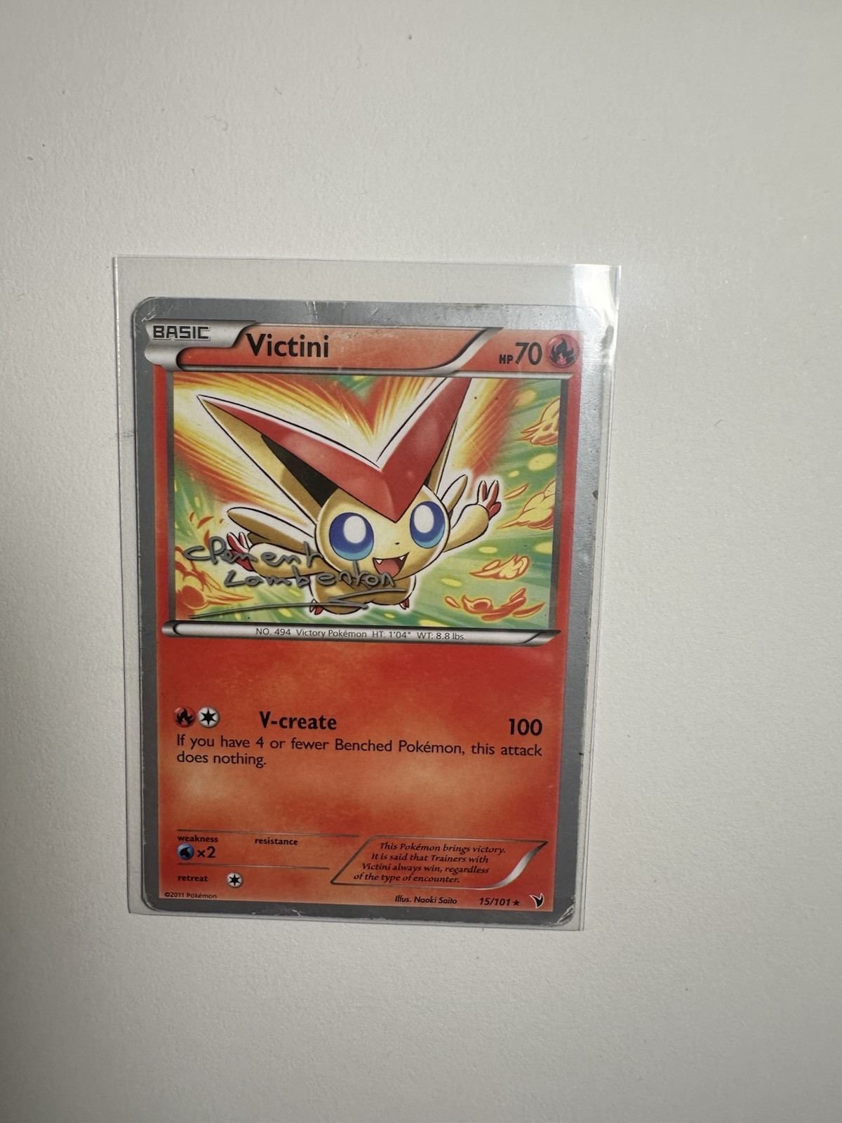 Pokémon Card VICTINI 15/101 RARE LP NOBLE VICTORIES 2013 World Championships