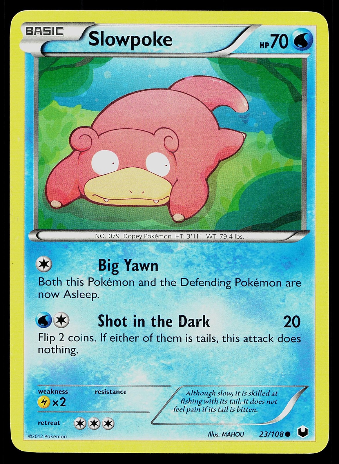Pokemon Card Dark Explorers Slowpoke 23/108 Common