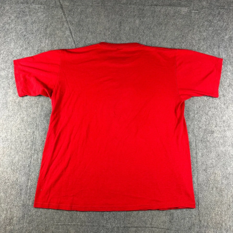 Vintage 80s Georgia Bulldogs Mickey Mouse T-Shirt Mens XL Disney World Red RARE - Image 3 of 4