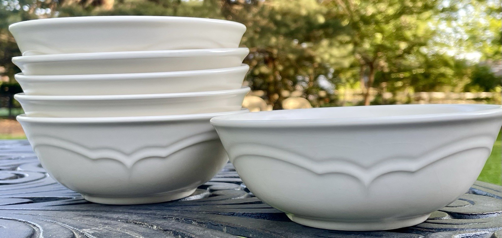 FREE SHIPPING Vintage 6 Pfaltzgraff TEA ROSE Soup Cereal Bowls 6” Round USA