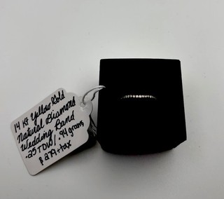 14kt Yellow Gold diamond wedding band 5.5