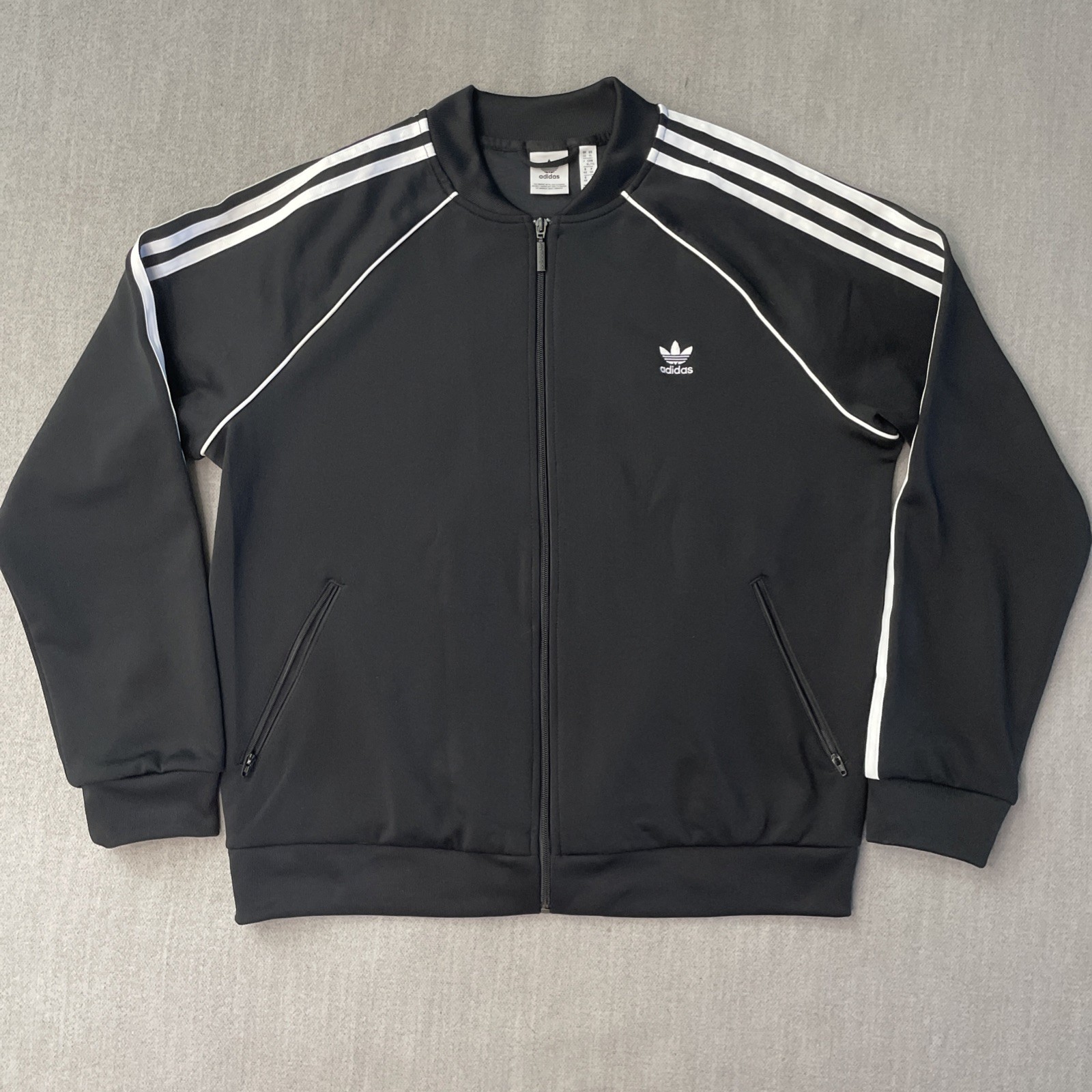 Adidas Adicolor Classics SST Track Jacket Mens XL Black Full Zip Athleisure