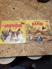 Bambi And The Aristocats Disneyland Illustrated Books With Records
