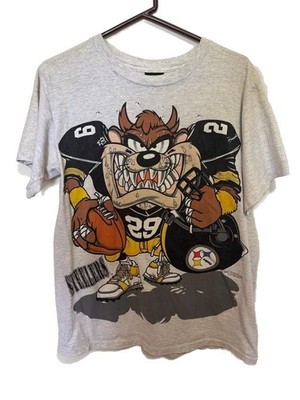 Vintage 1994 Changes Looney Tunes Taz Pittsburgh Steelers NFL Graphic T-Shirt