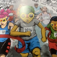 Fly Boy De Hebru Brantley : Œuvre D'art Signée En édition Limitée, Encadrée Et Livrée Prête à Accrocher