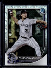 2025 Bowman Chrome Mega Box Chase Dollander RC Refractor Rookie #62 Rockies