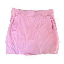 Belyn Key Tin Cup Tiered Skort Petal Pink Golf Athletic Skirt Women's M Classic