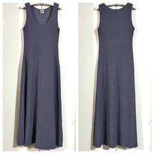 VTG 1999 90s y2k Lavender Silver Gray Sleeveless Maxi Dress Rabbit