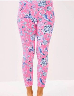 Lilly Pulitzer Luxletic 24'' Weekender High Rise Midi Legging-M-Rousseau Pink-NWT