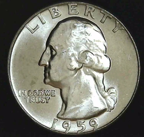 1959-D 25C Washington BU 90% Silver 26stt0204-6